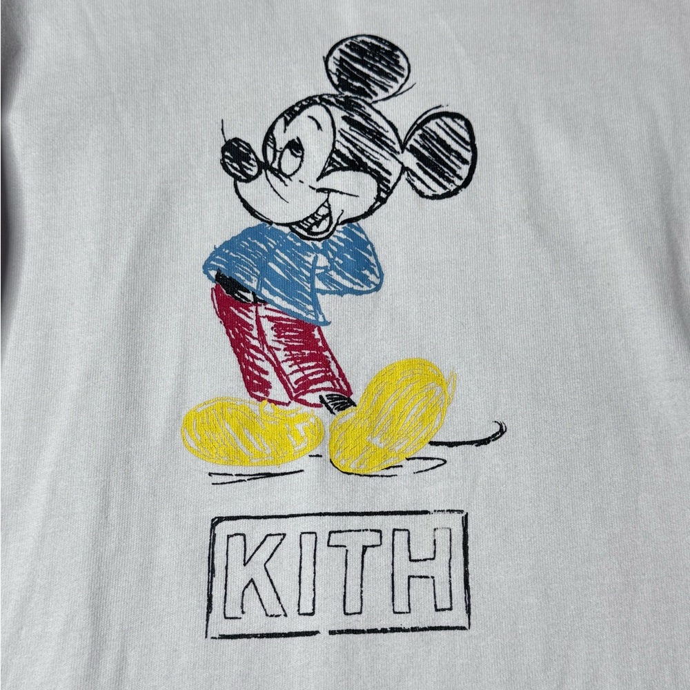 KITH x Disney 70s Pencil Mickey Long-Sleeve Tee size S Authentic - Picture 2 of 12